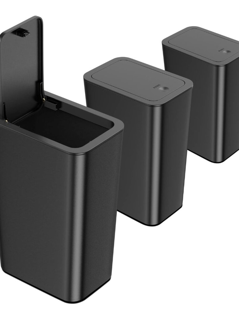 3 Pack 10 Liter Small Trash Can with lid, 2.6 Gallon,Garbage Can Slim Trash Bin